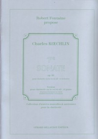 1ere Sonate, op. 85, pour clarinette et orchestre, Réduction clarinette et piano. 57081