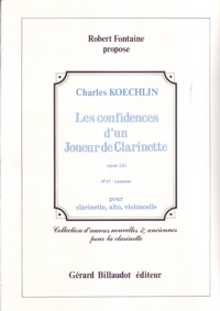 Les confidences d'un Joueur de Clarinette, op. 141, Nº 17, pour clarinette, alto, violoncelle. 9790043035435