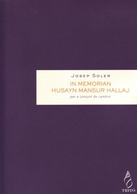 In memoriam Husayn Mansur Hallaj, per a conjunt de cambra. 9790692048169