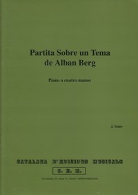 Partita sobre un tema de Alban Berg, para piano a cuatro manos. 9788460517641