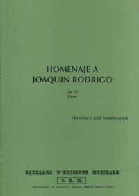 Homenaje a Joaquín Rodrigo, Op. 32, para piano