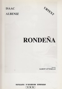 Rondeña, del segundo cuaderno de la Suite Iberia. 9788492040292
