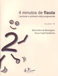 4 minutos de flauta 02. Lecturas a primera vista progresivas. 9790801288325