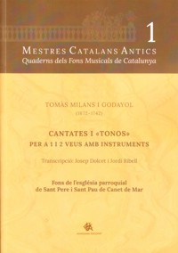 Cantates i "tonos" per a 1 i 2 veus amb instruments. 9790692110965