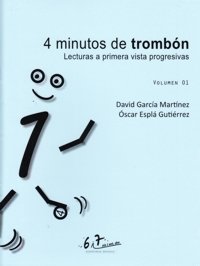 4 minutos de trombón 01. Lecturas a primera vista progresivas. 9790801288547