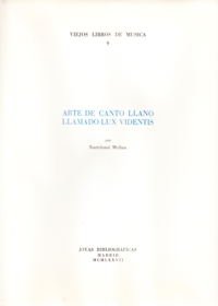 Arte de canto llano llamado Lux videntis