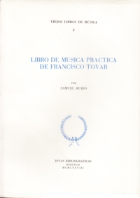 Libro de música práctica de Francisco Tovar