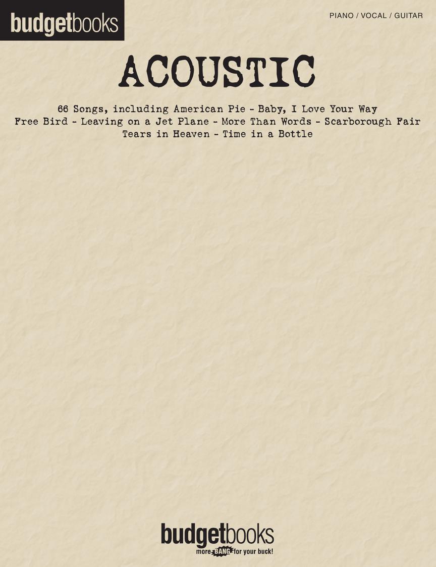 Budgetbooks: Acoustic. 9781423470083