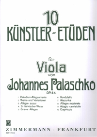 10 Künstler-Etüden für Viola, op. 44. 9790010173108