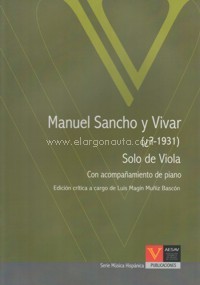 Solo de viola, con acompañamiento de piano. 9788460848127