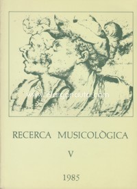 Recerca musicològica, V, 1985. 64185