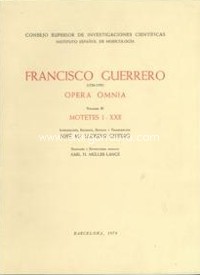 Opera omnia, vol. III: Motetes I-XXII. 9788400043803