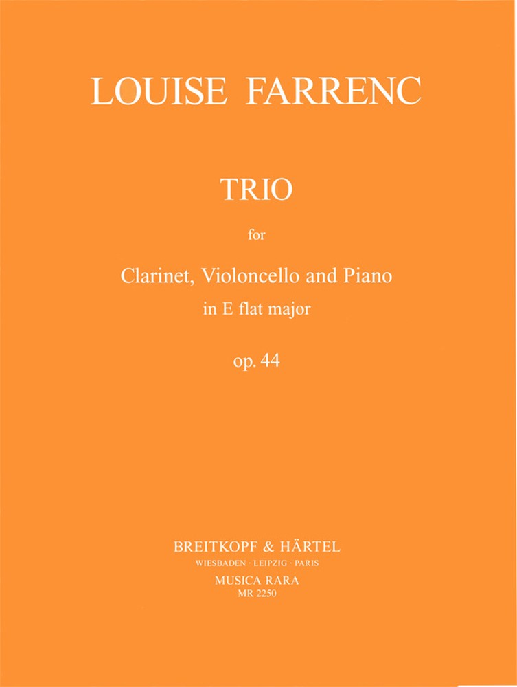 Trio in E flat major for Clarinet, Violoncello and Piano, op. 44. 9790004487952