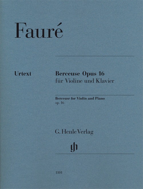 Berceuse op. 16, piano reduction with solo part. 9790201811017