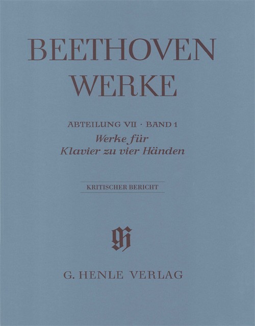 Works for Piano Four-hands Abteilung VII, Band 1, Complete Edition, critical commentary