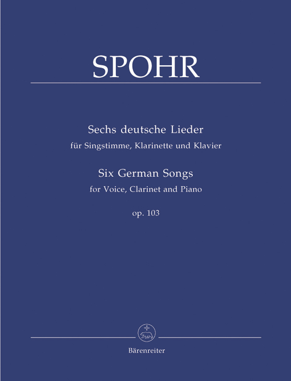 Six German Songs op. 103, score and part = Sechs deutsche Lieder op. 103, Partitur und Stimme