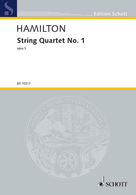 String Quartet No. 1 op. 5, string quartet, study score. 9790220127960
