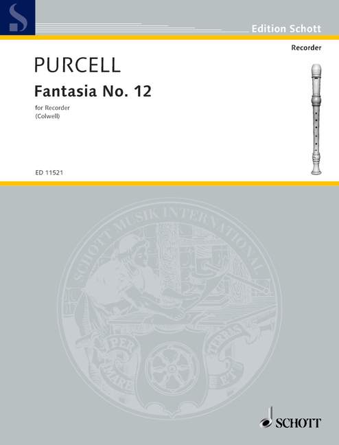 Fantasia No. 12, 4 recorders (SATB), score and parts