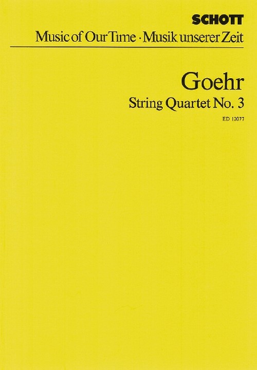 String Quartet No. 3 op. 37, string quartet, study score