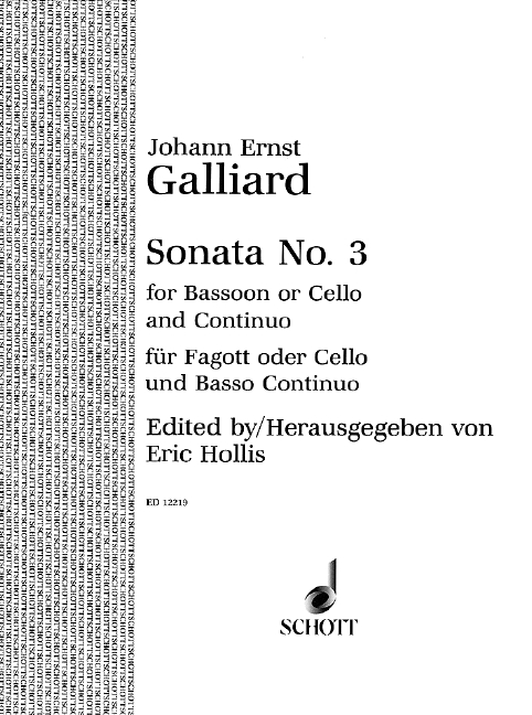 Sonata No. 3 F major, bassoon (cello) and basso continuo