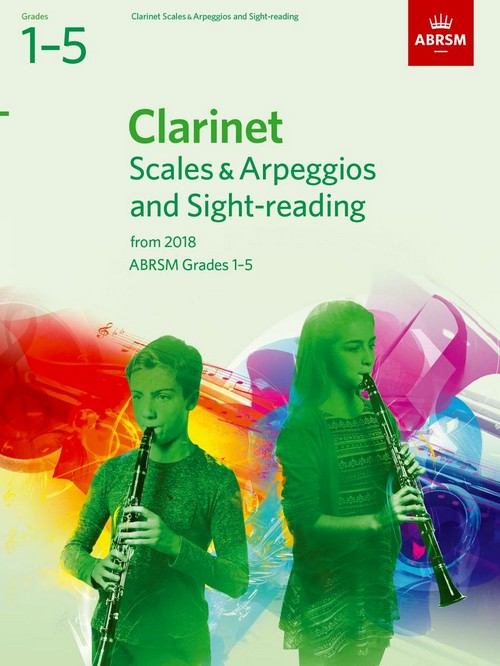 Clarinet Scales & Arpeggios and Sight Reading, from 2018, Grades 1-5