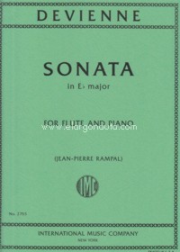 Sonata E flat major op. 58/6, for Flute and Piano. 9790220421440