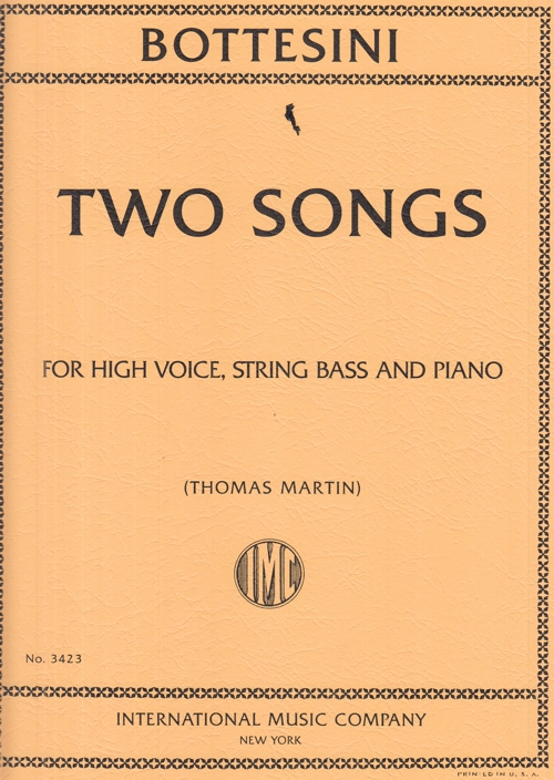 Two Songs, for High Voice, Double Bass and Piano