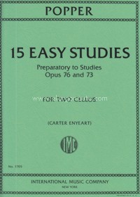 15 Easy Studies, Preparatory to Studies Op. 76 & 73, for Cello and 2. Cello ad libitum