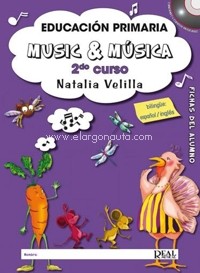 Music & Música, vol. 2 (Alumno). Bilingüe. Educación primaria + DVD. 9788438710715