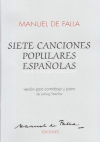 Siete canciones populares españolas, versión para contrabajo y piano