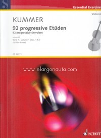 92 progressive Exercises op. 60 Band 1 (Nr. 1-57), Accompaniment by a second Violoncello. 9790001158770