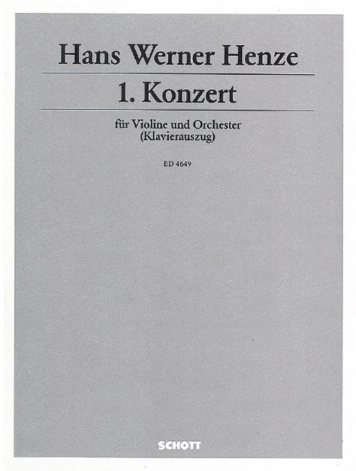 1. Konzert, violin and orchestra, piano reduction with solo part