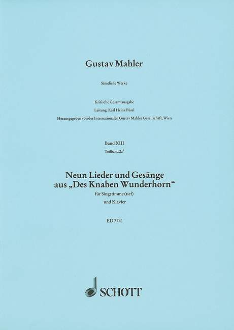 Sämtliche Werke Band XIII, 2at, 9 Lieder und Gesänge, voice and piano