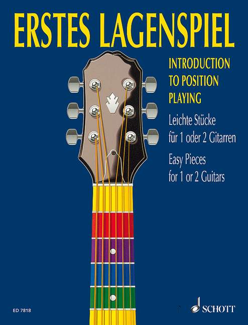 Introduction to Position Playing, Easy Pieces with Open Bass Strings, 1-2 guitars