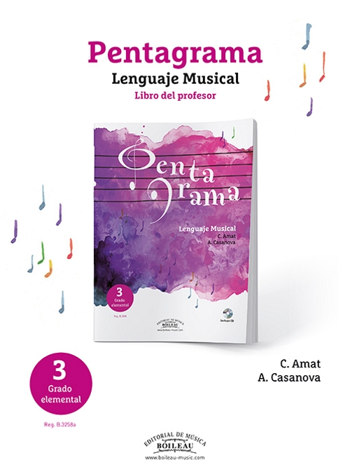 Pentagrama. Lenguaje musical 3, Grado elemental. Libro del profesor