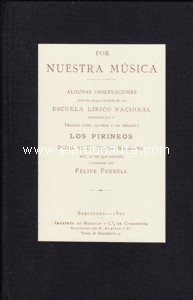 Por nuestra música: algunas observaciones sobre la magna cuestión de una escuela lírico nacional