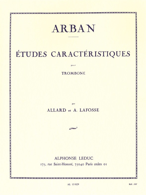 Études caractéristiques, Trombone