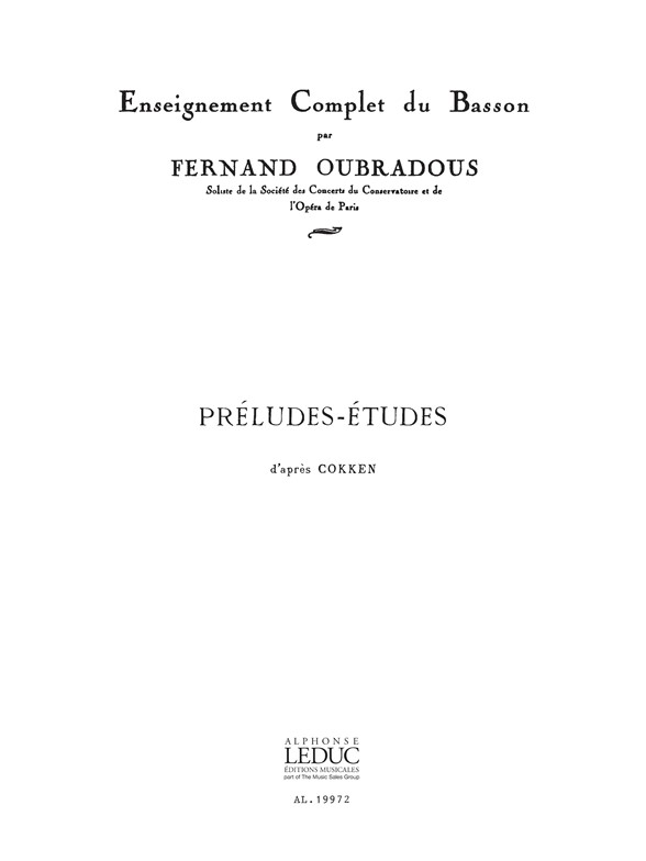 Preludes-Études, Basson