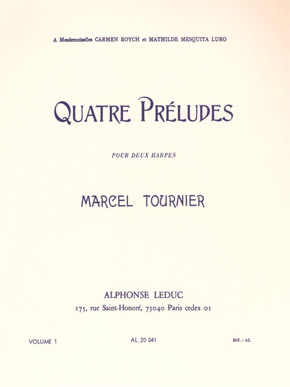 Quatre Préludes, Vol. 1: pour deux harpes