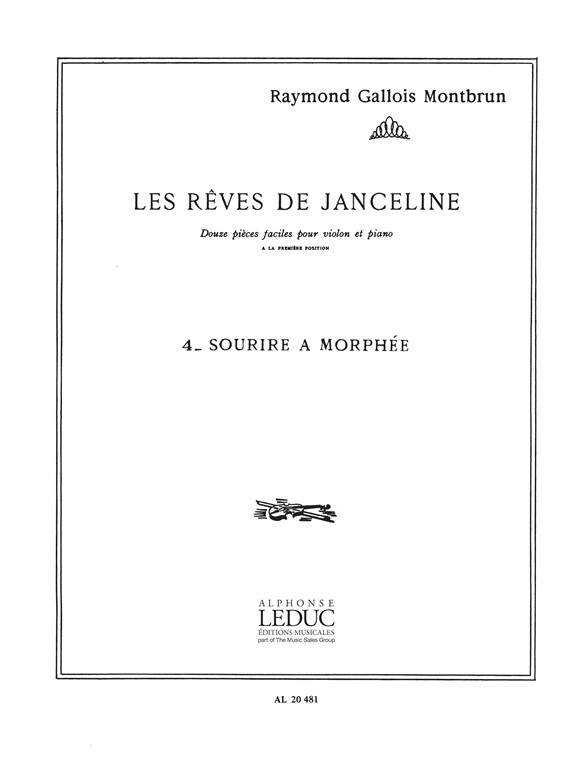 Les Rêves de Janceline, nº 4: Sourire a Morphée, violon et piano