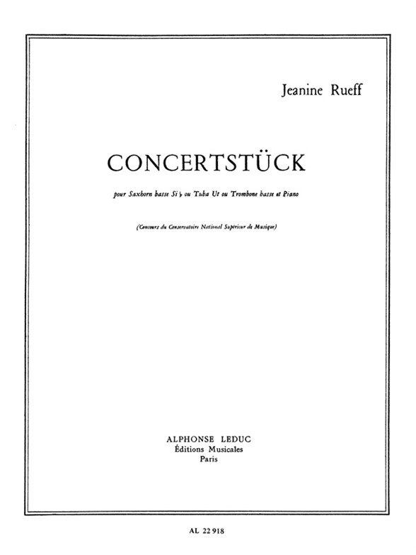 Concertstück, pour Saxhorn basse Sib ou Tuba Ut ou Trombone basse et Piano