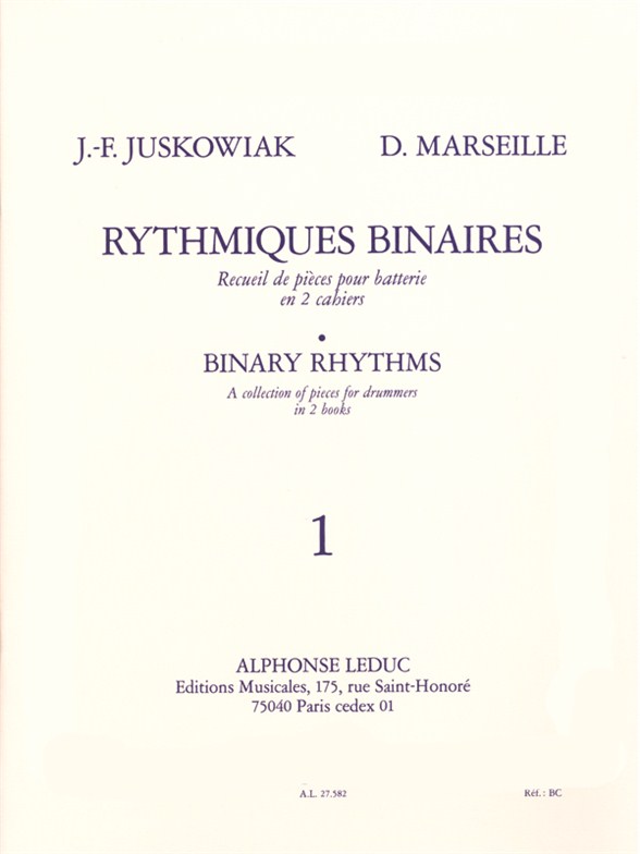 Rythmiques binaires, 1, pour battérie