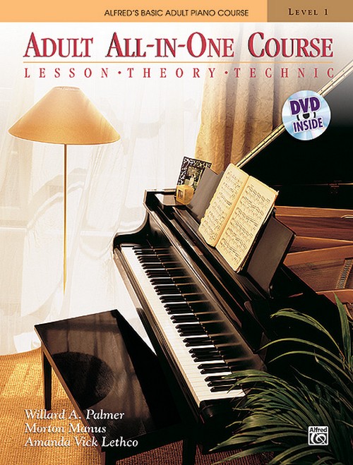 Alfred's Basic Adult All-in-One Course, Book 1: Lesson - Theory - Technic, Piano