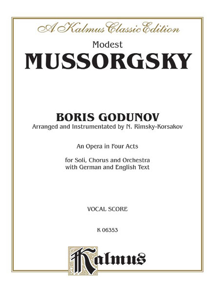Boris Godunov, Opera, Vocal Score