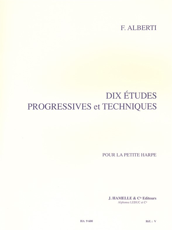 Dix études progressives et techniques, pour la petite harpe