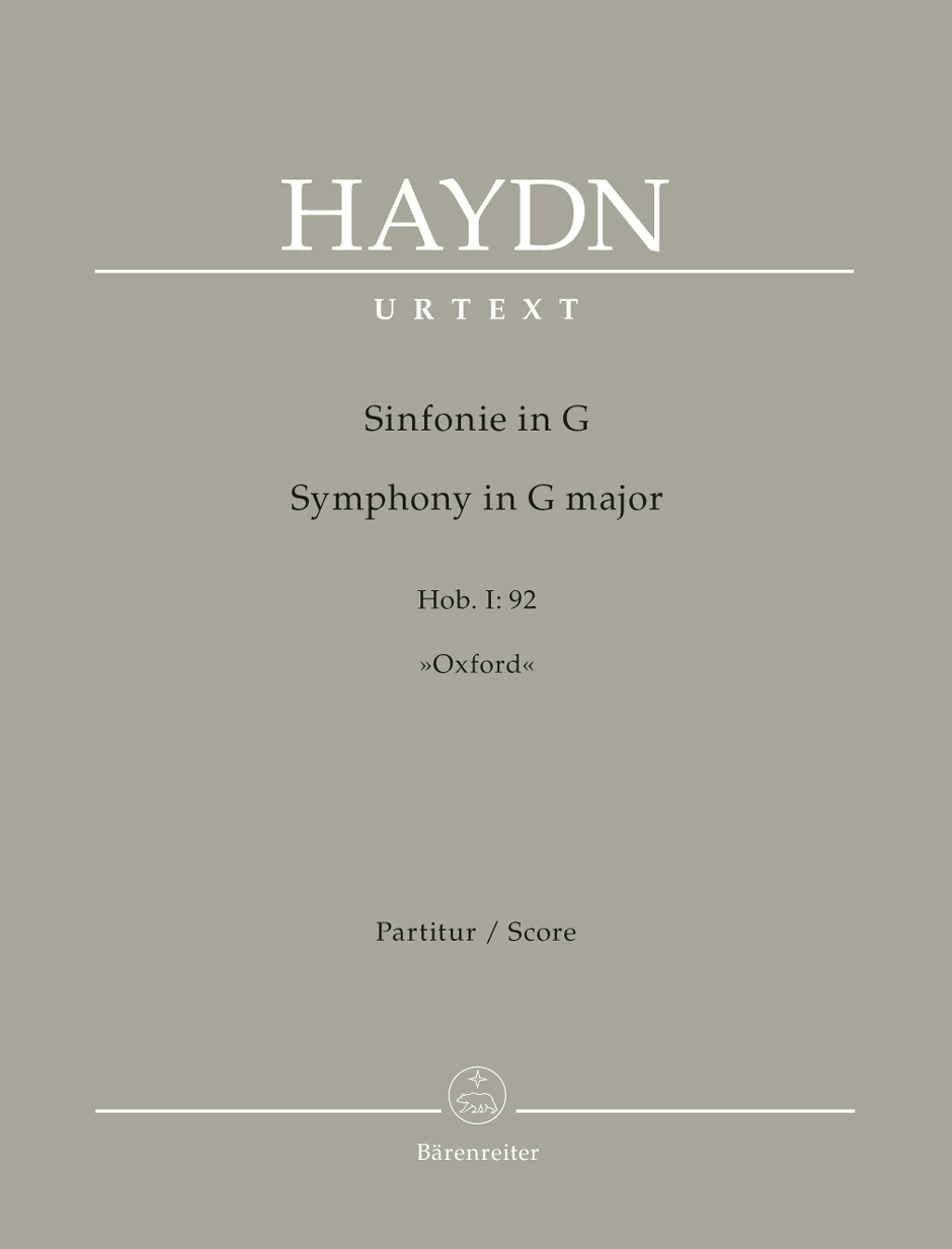 Symphony No. 92 In G Oxford, Orchestra, Score