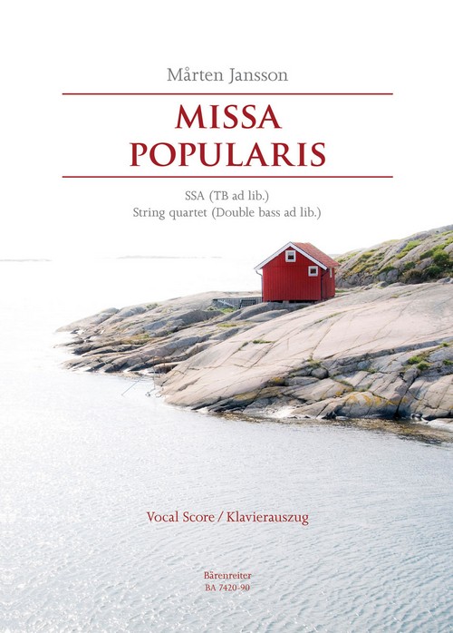 Missa Popularis: SSA (TB ad lib.) and String Quartet (Double Bass ad lib.), Piano Reduction