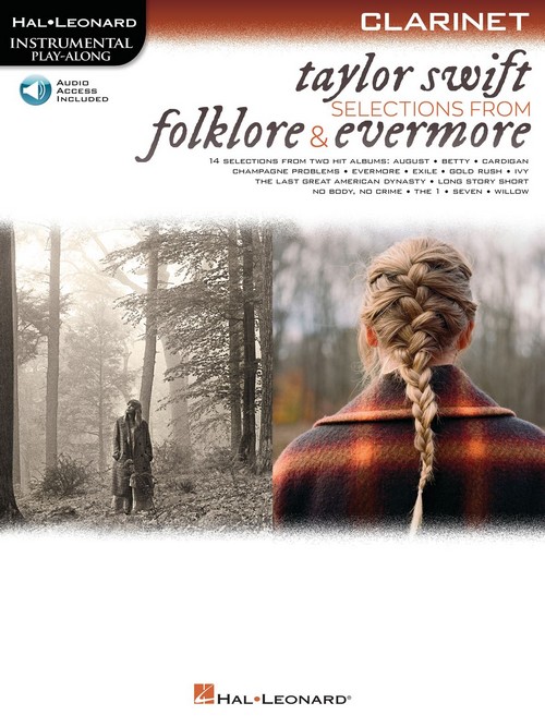 Taylor Swift - Selections from Folklore & Evermore: Clarinet Play-Along Book with Online Audio. 9781705133071