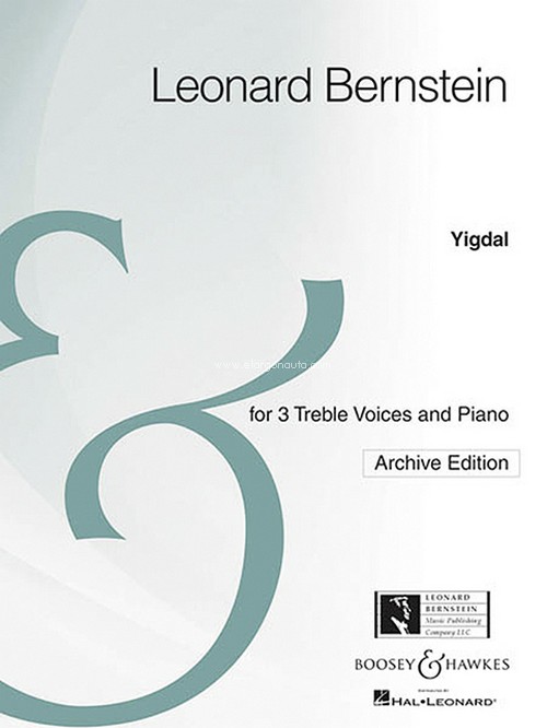 Yigdal, for Three Treble Voices and Piano, choral score