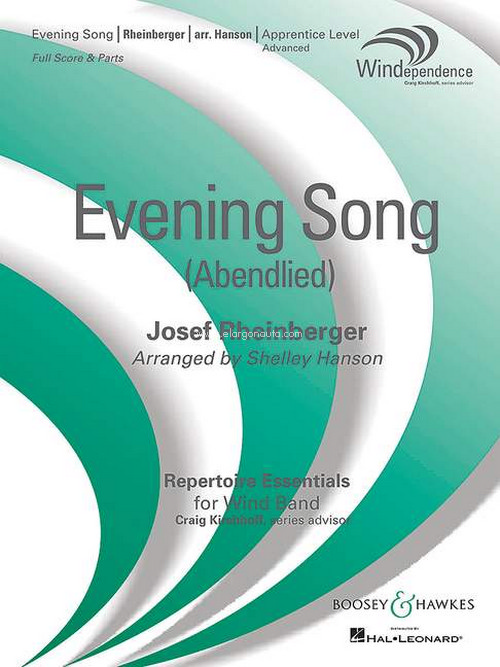 Evening Song, (Abendlied), for wind band, score
